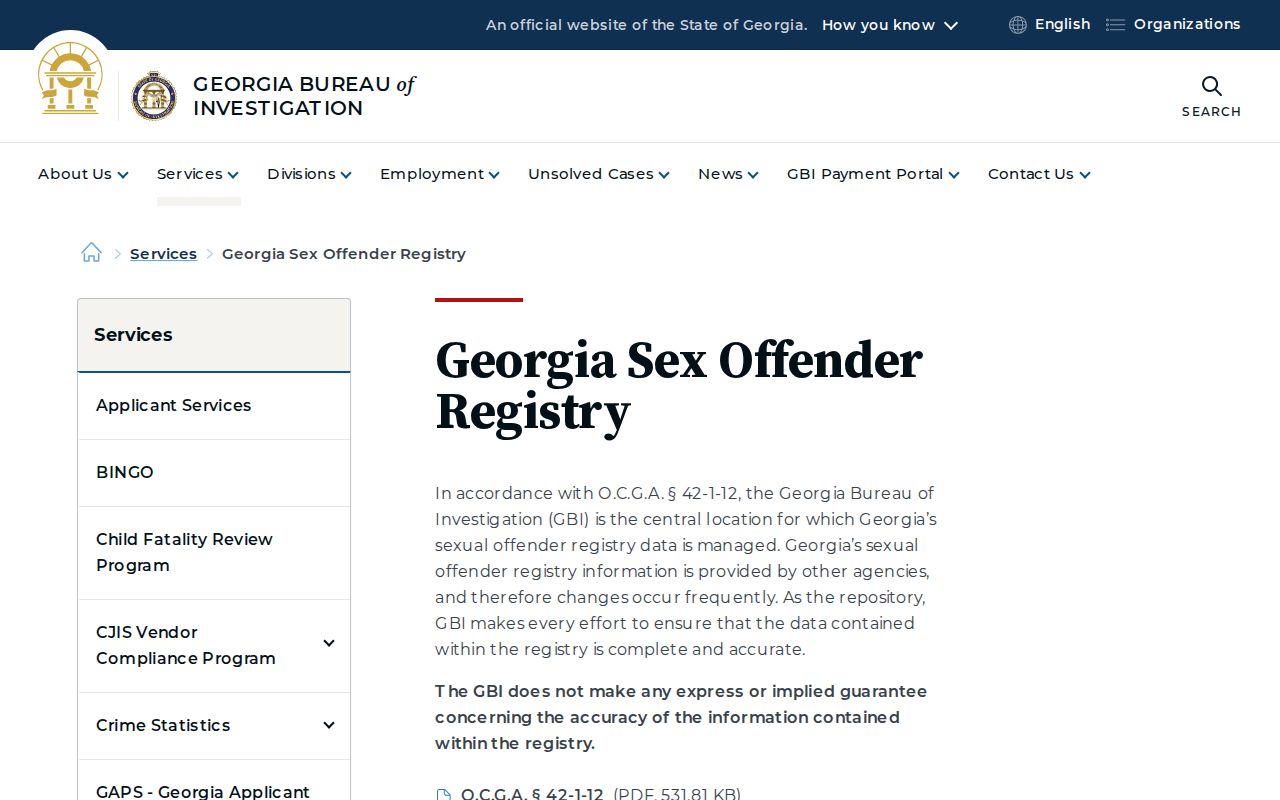 Peachtree Corners resident lookup through the Georgia registry