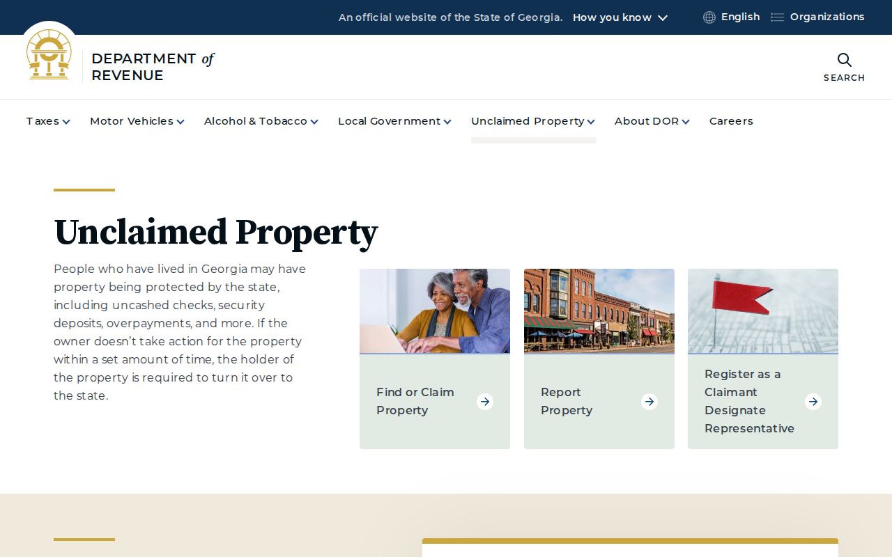 Peachtree Corners resident lookup through Georgia unclaimed property
