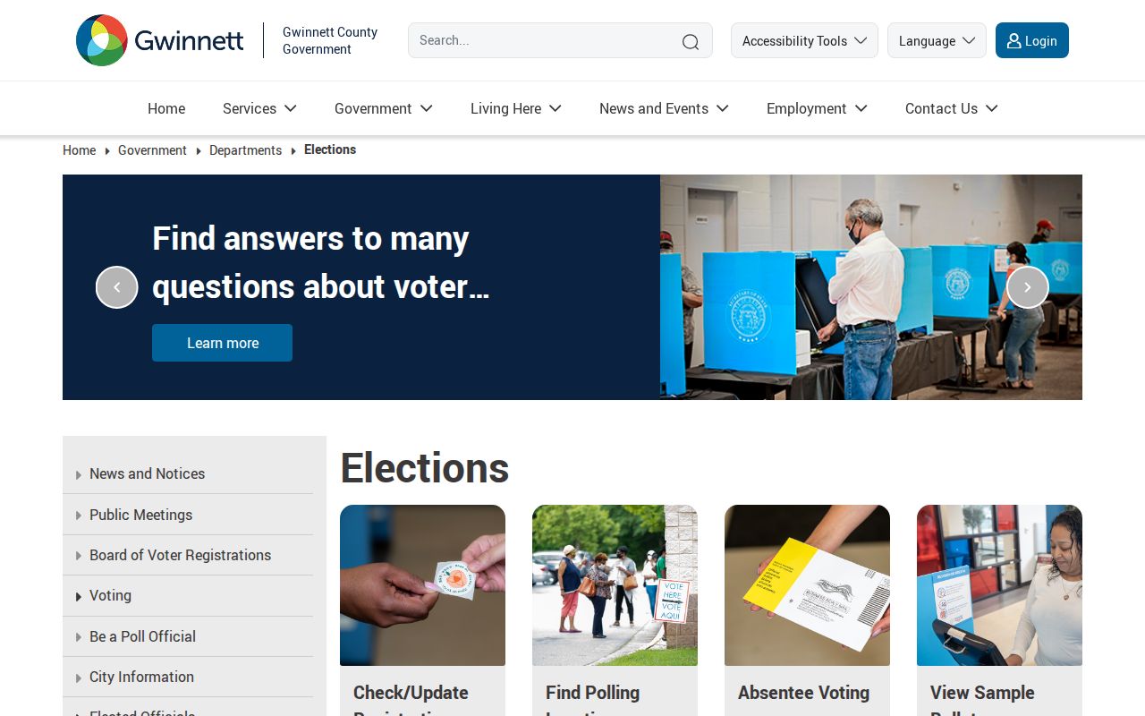Peachtree Corners street directory Gwinnett elections records