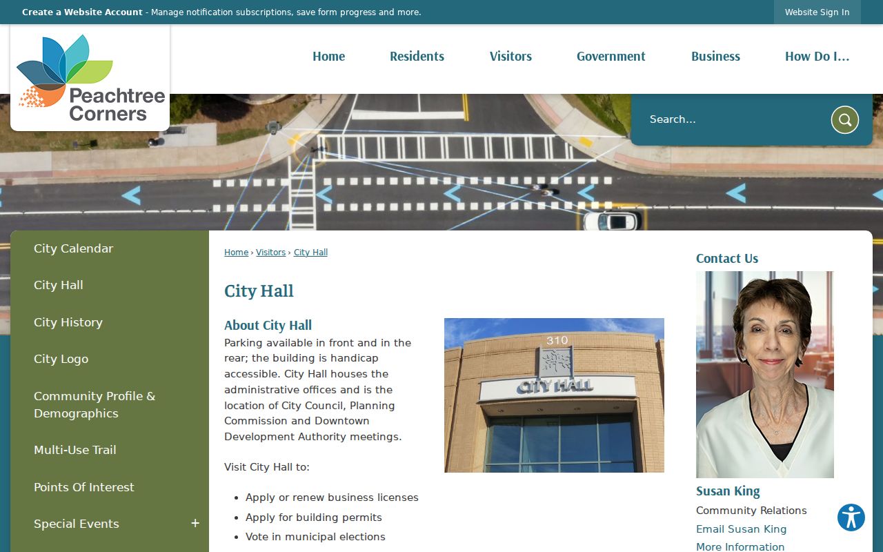Peachtree Corners ZIP code directory jurisdiction check at City Hall